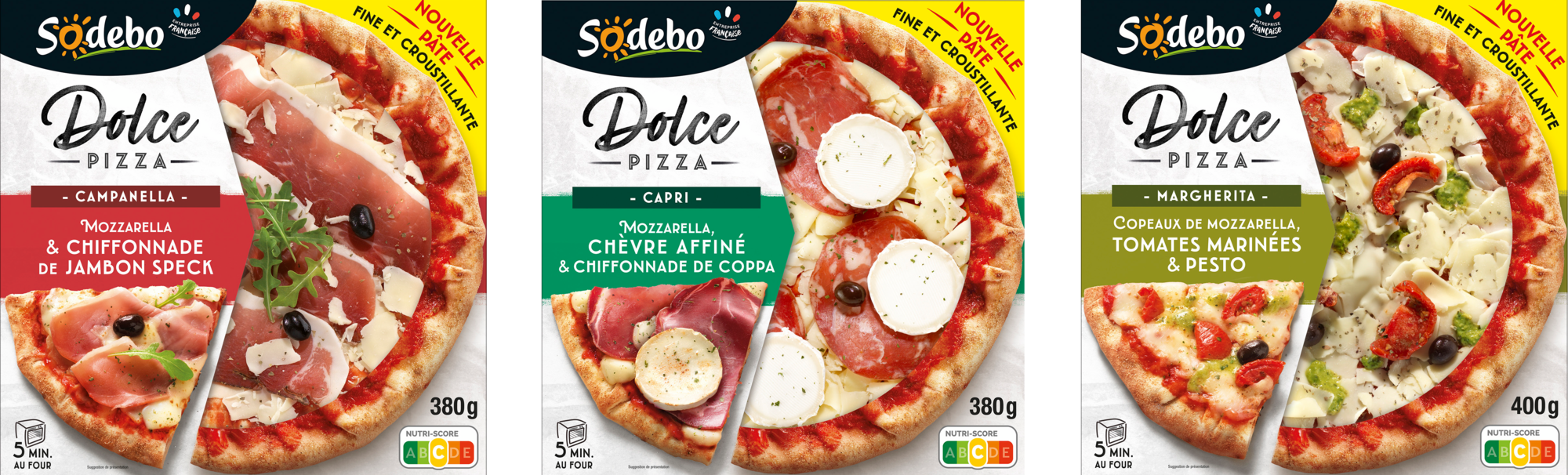 SUR LES PRODUITS PRÉSENTS EN MAGASIN DE LA GAMME DOLCE PIZZA DE SODEBO