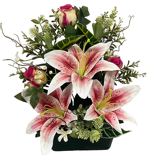 Jardinière LYDIA
(Boutons roses, lys)