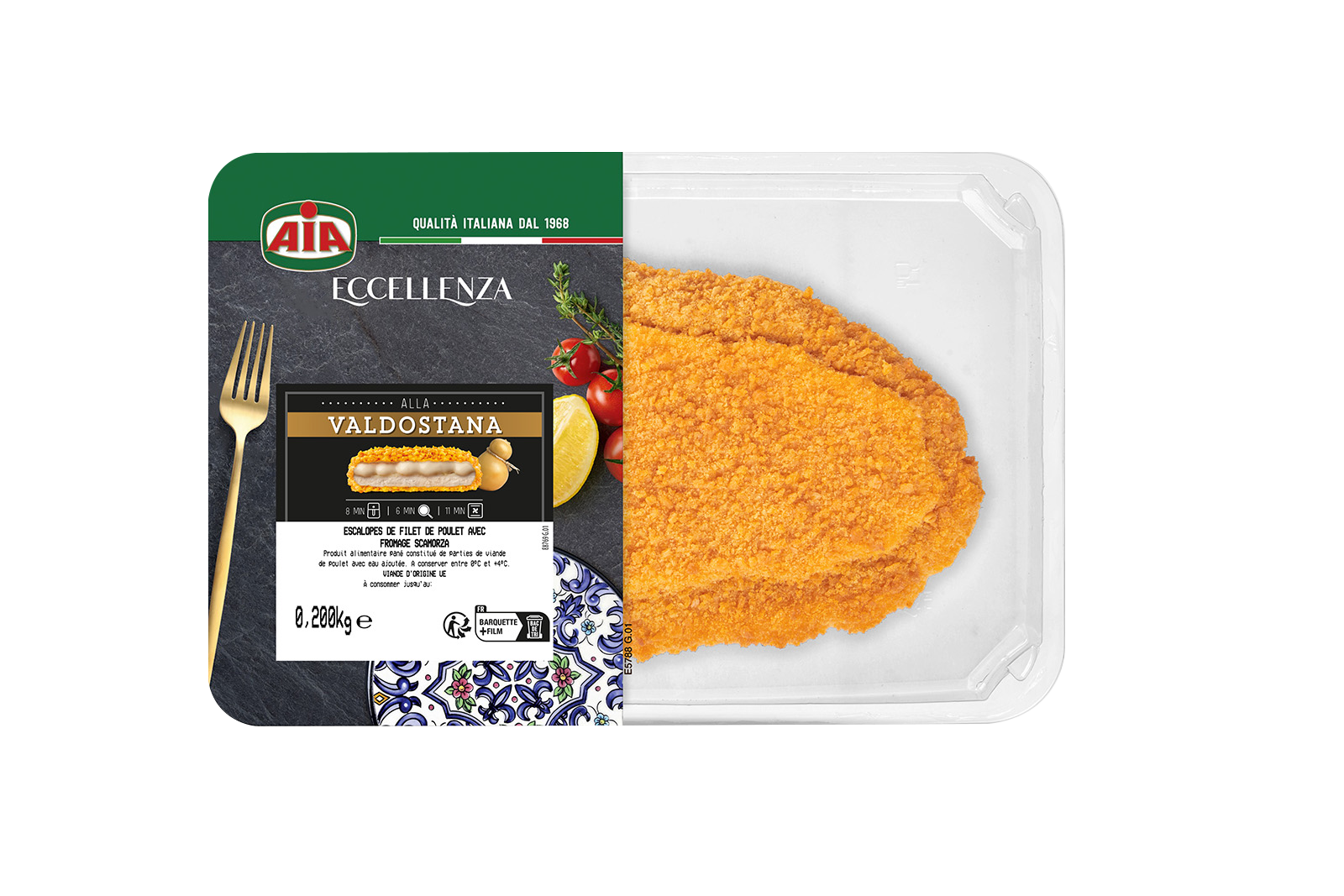 ESCALOPES DE FILET DE POULET AVEC
FROMAGE SCAMORZA À LA VALDOSTANA