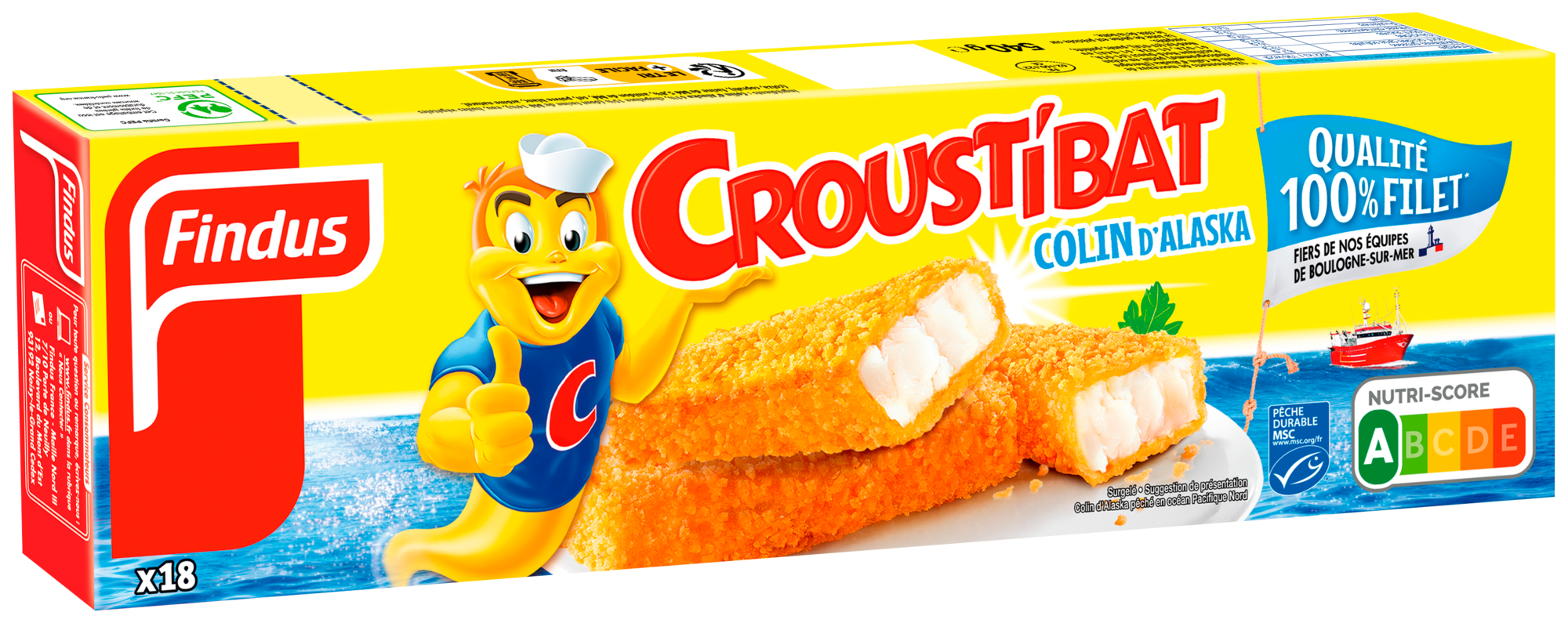 18 croustibat Colin d'Alaska MSC surgelés