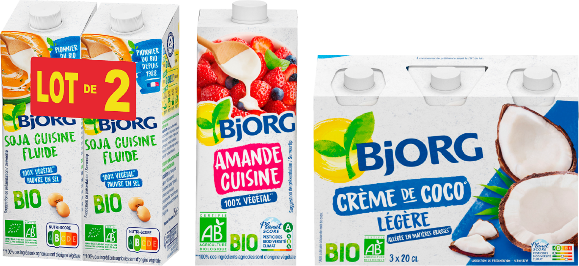 SUR LES PRODUITS PRÉSENTS EN MAGASIN DE LA GAMME AIDES CULINAIRES "BJORG"