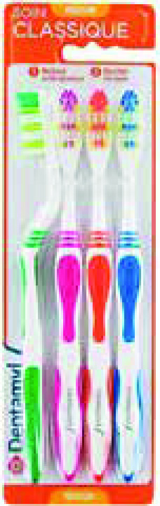 LOT DE 4 BROSSES À DENTS SOUPLES