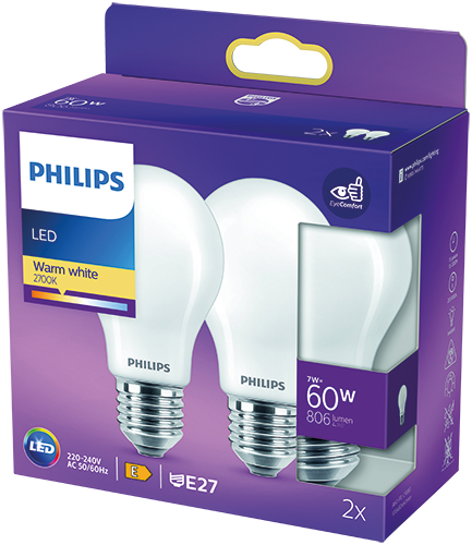 LOT DE 2 AMPOULES LED STANDARD
