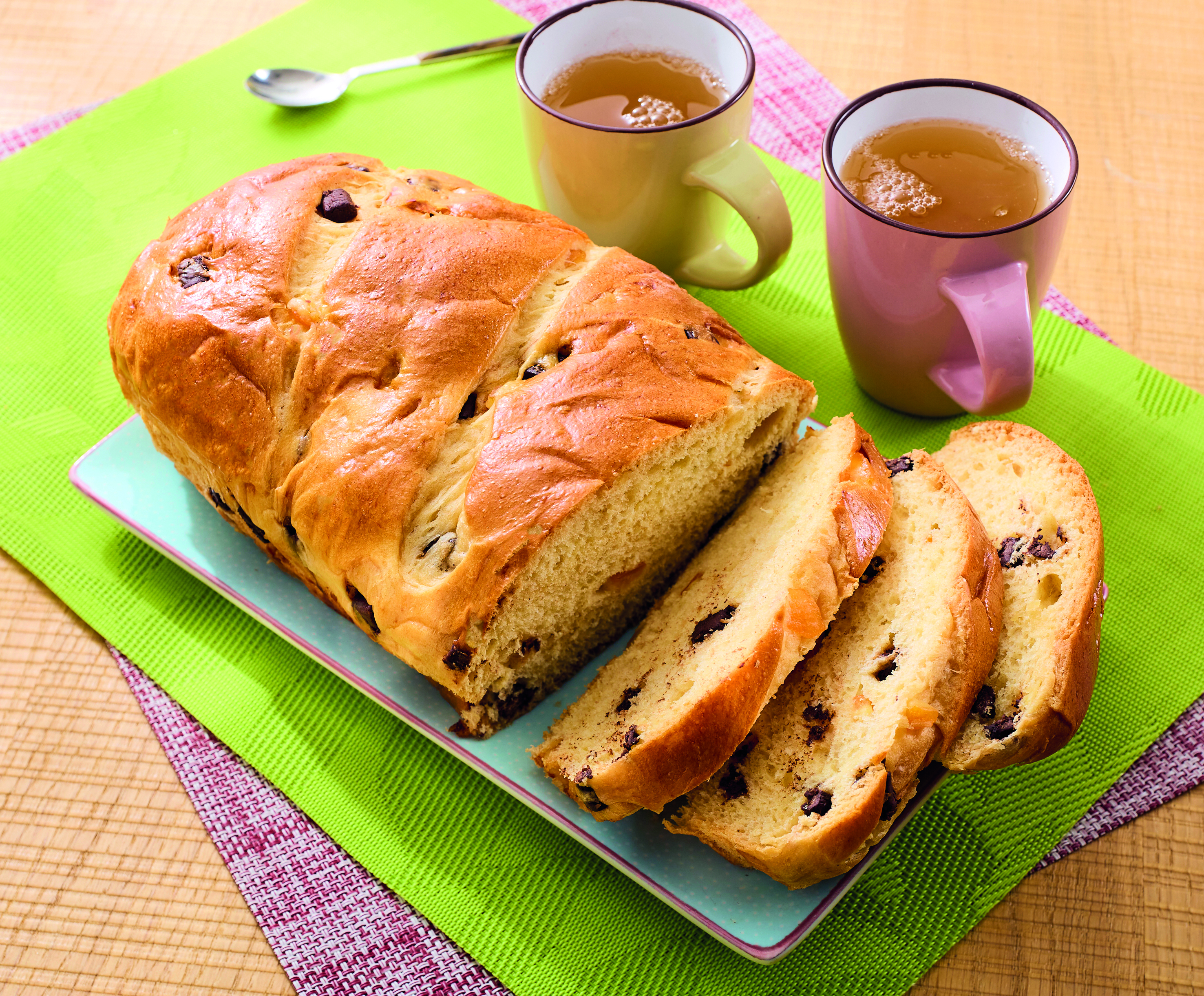 BRIOCHE PUR BEURRE TRESSÉE TRANCHÉE AUX PÉPITES DE CHOCOLAT