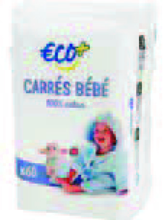 60 CARRÉS BÉBÉ 100% COTON