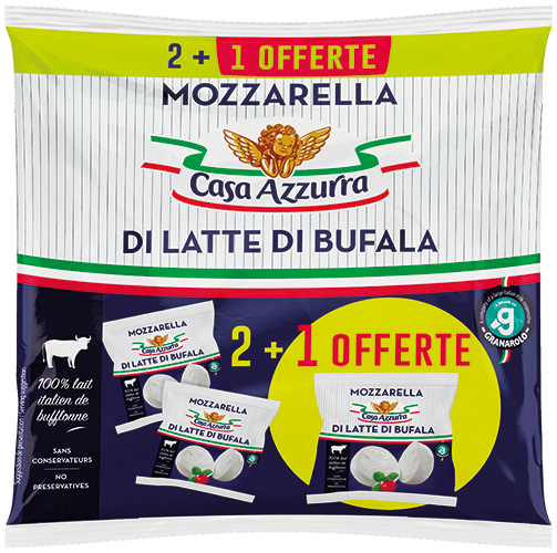 € ,97 MOZZARELLA DI LATTE DI BUFALA(2) 25% MAT.GR.