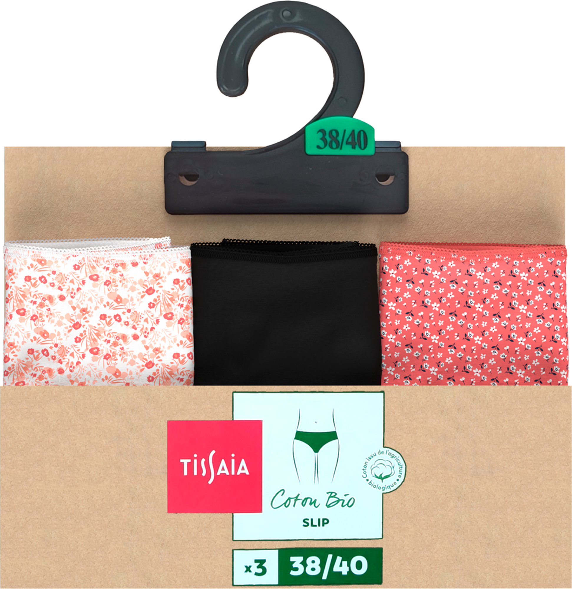 LOT DE 3 SLIPS FEMME