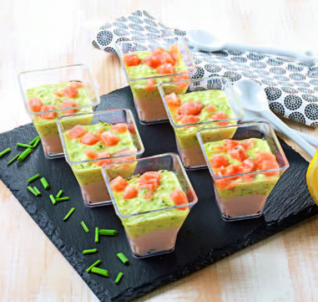 6 VERRINES DUO DE SAUMON ET CITRON