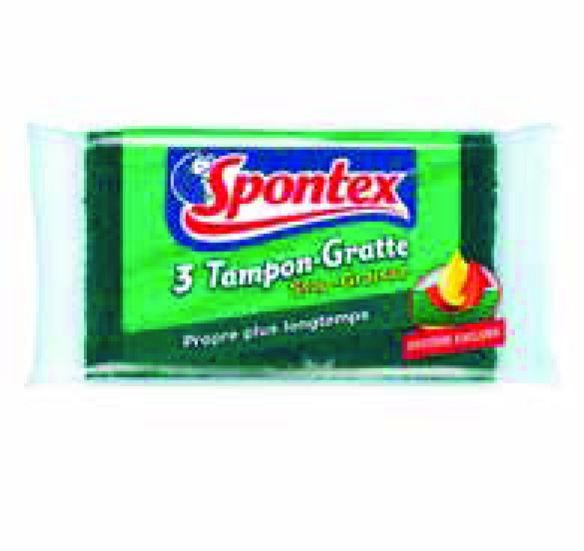 3 TAMPON-GRATTE STOP GRAISSE