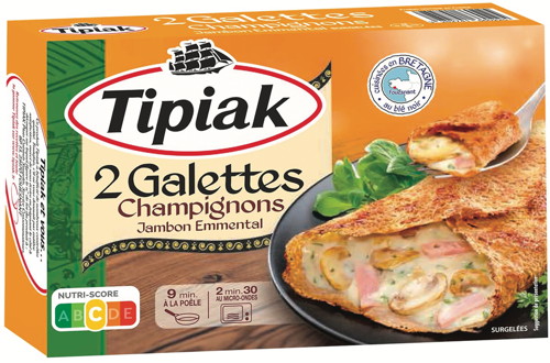 2 GALETTES CHAMPIGNONS JAMBON EMMENTAL SURGELÉES