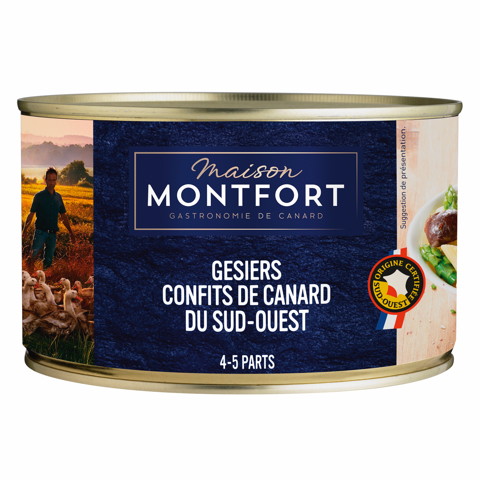 GÉSIERS CONFITS DE CANARD
DU SUD-OUEST