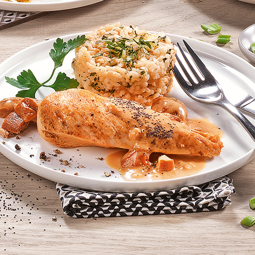 FILET DE POULET AUX CÈPES