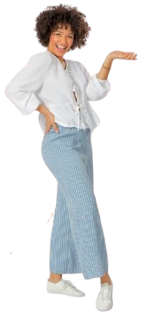 BLOUSE À LACET GAZE DE COTON