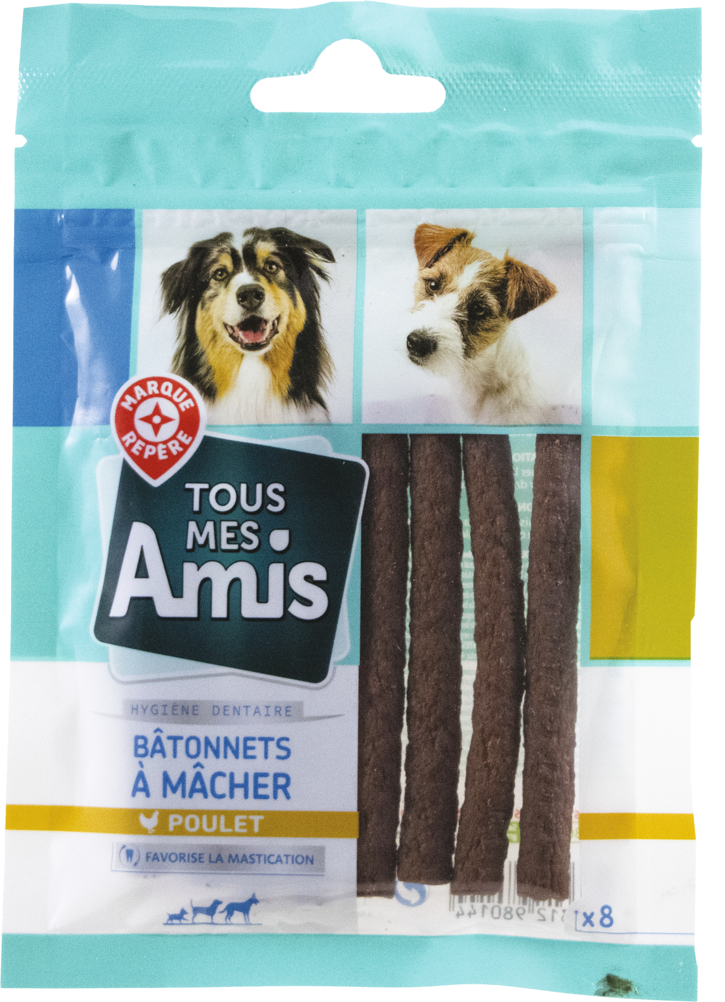 BATÔNNETS À MÂCHER AU POULET "TOUS MES AMIS"