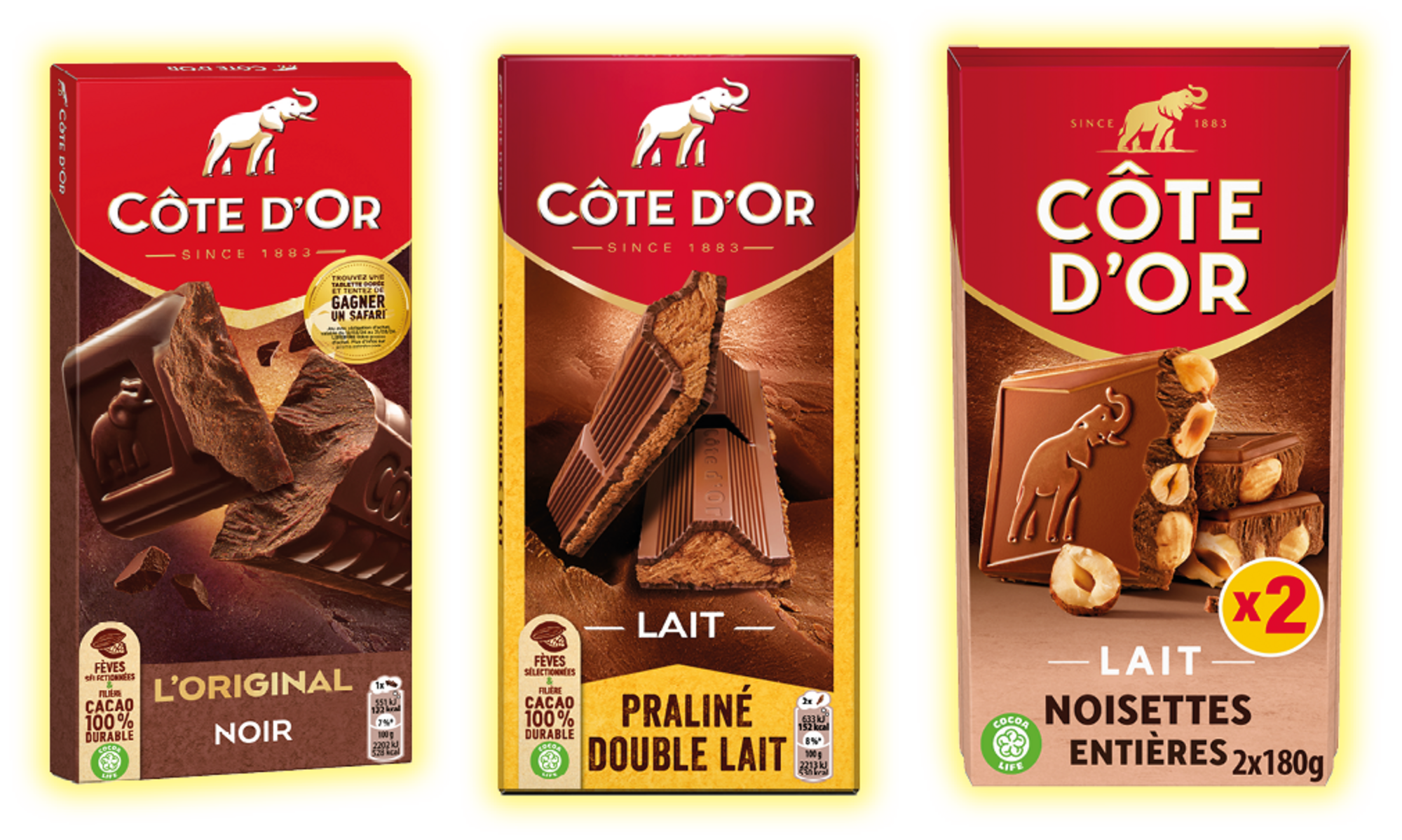 SUR LES PRODUITS PRÉSENTS EN MAGASIN DE LA GAMME "CÔTE D'OR"