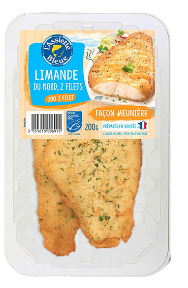 FILET DE LIMANDE × 2 Assiette Bleue