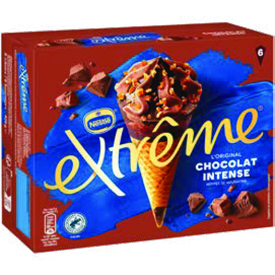CÔNE EXTRÊME VANILLE DE MADAGASCAR OU CHOCOLAT INTENSE, NESTLÉ