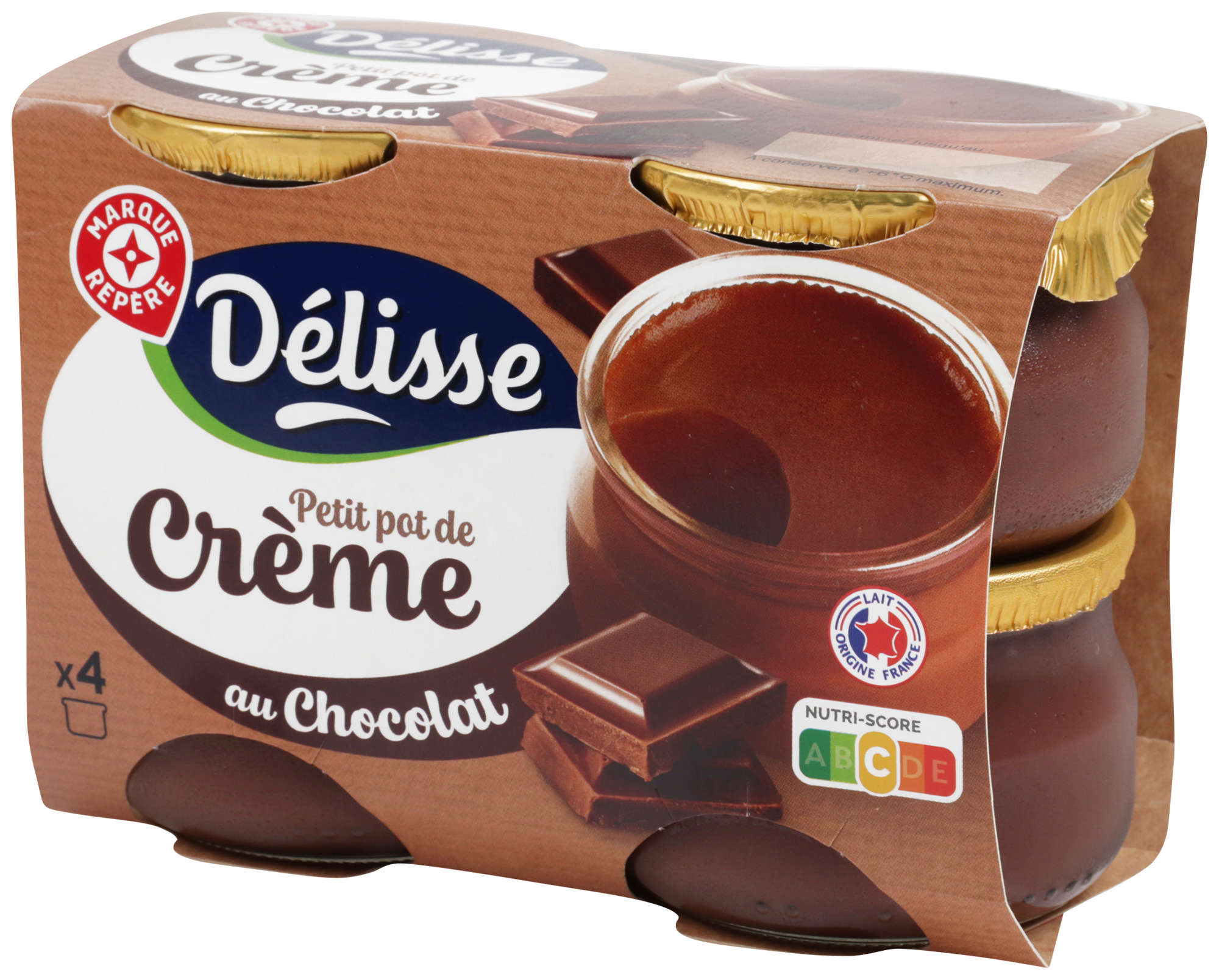 4 PETITS POTS DE CRÈME CHOCOLAT