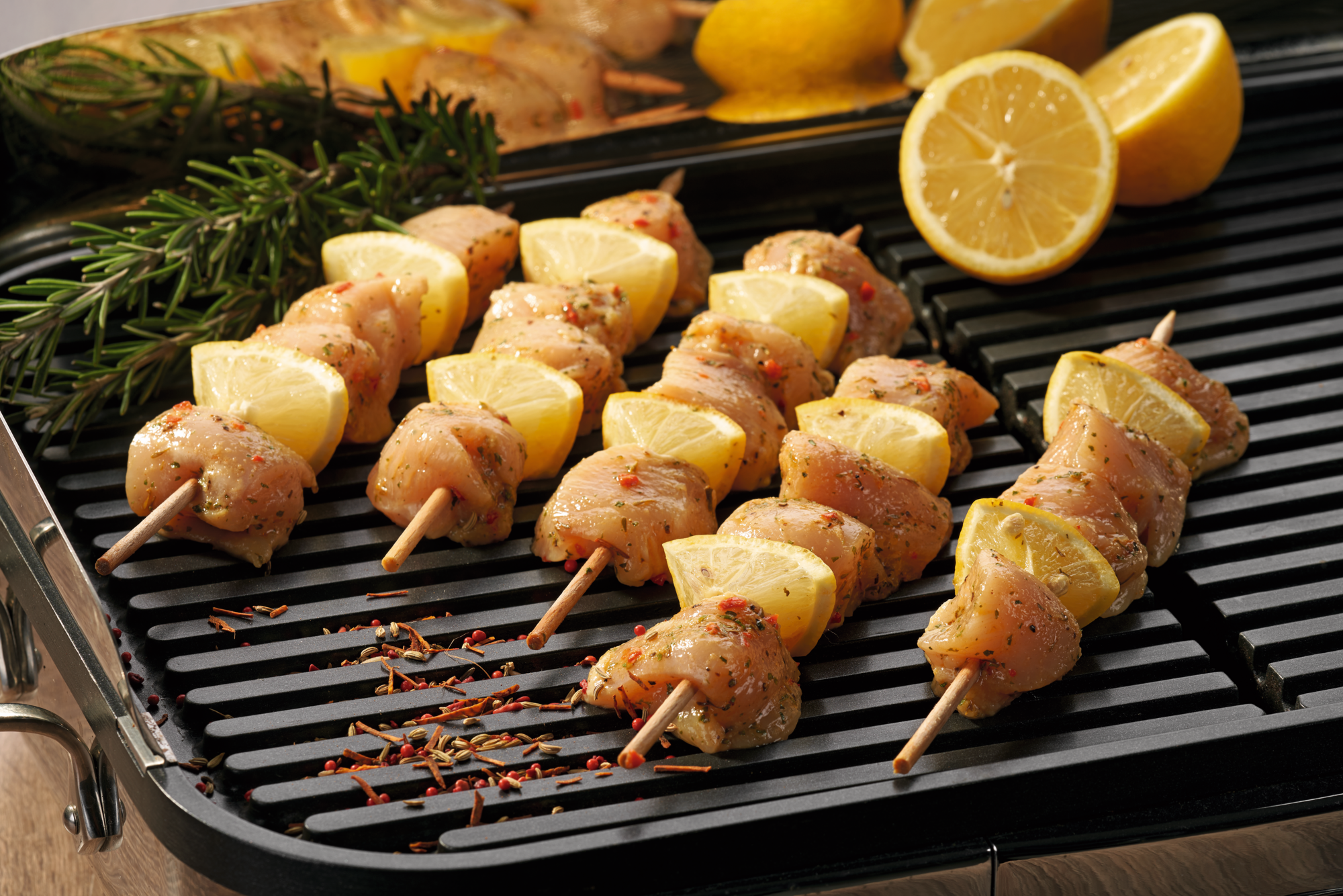 Brochettes de poulet Thym et Citron