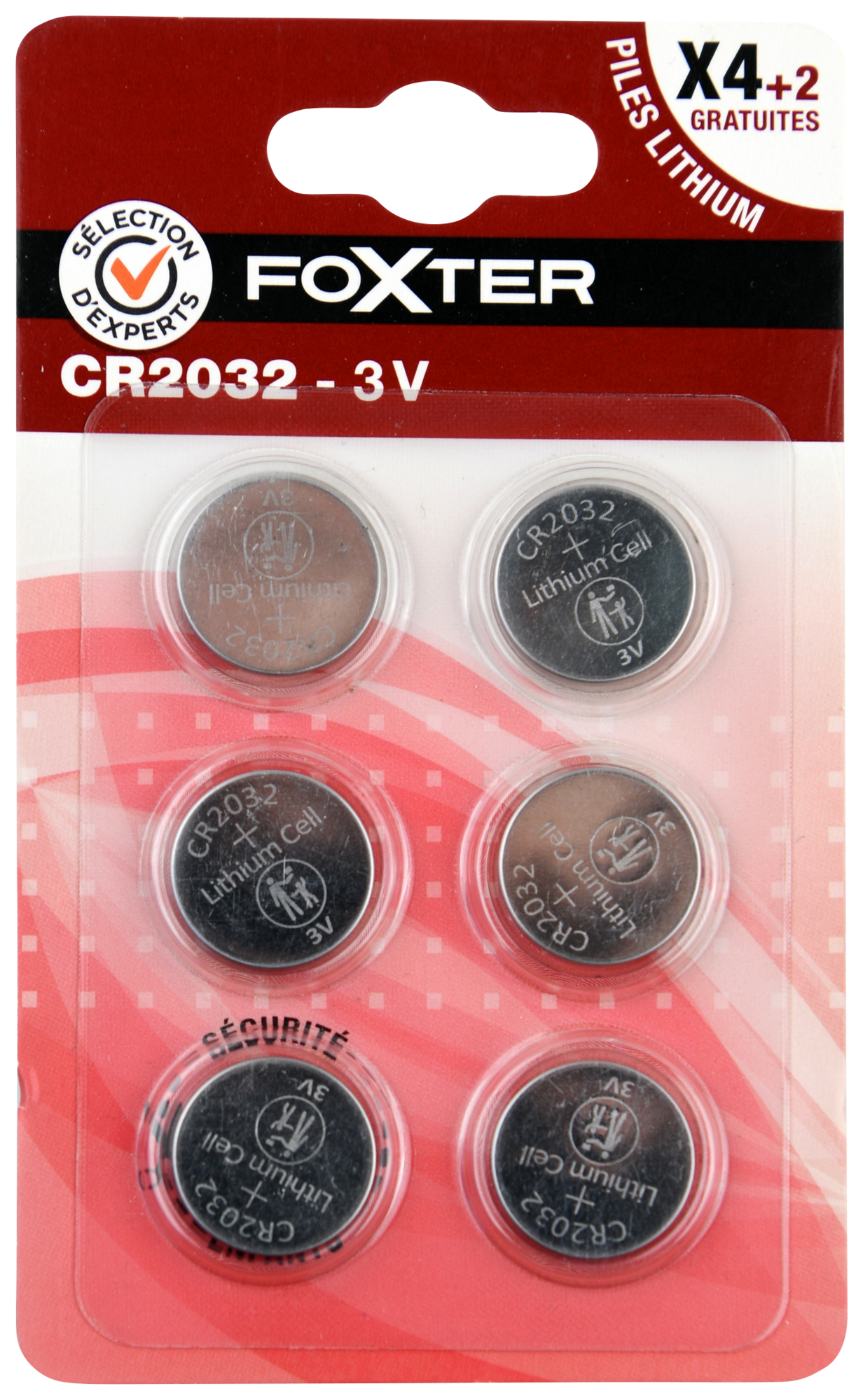 LOT DE 4 PILES + 2 OFFERTES