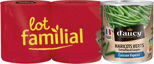 HARICOTS VERTS EXTRA FINS ET COUPÉS CUISSON VAPEUR