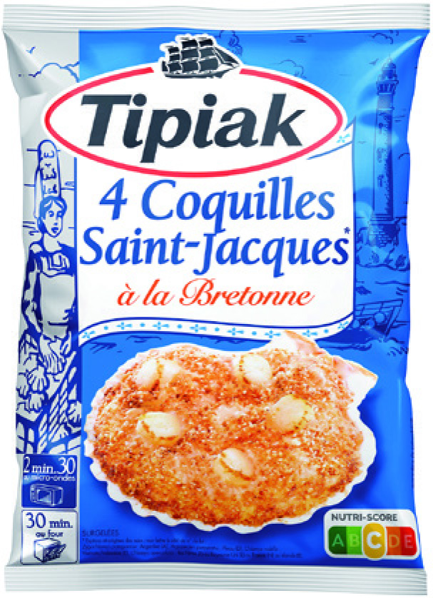 4 COQUILLES SAINT-JACQUES**** À LA BRETONNE SURGELÉES