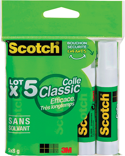 BÂTONS DE COLLE CLASSIC 
SANS SOLVANT