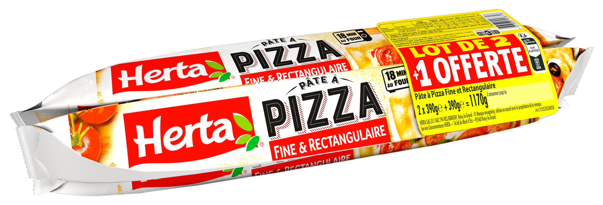 Pâte à pizza Fine & Rectangulaire