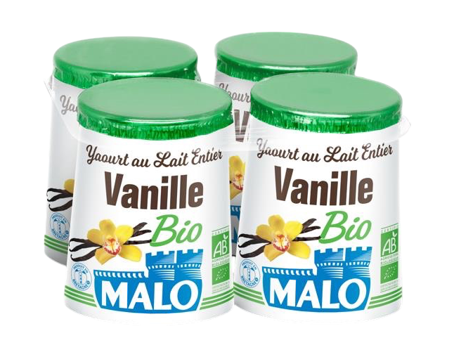 YAOURT AU LAIT ENTIER BIO VANILLE OU SAVEUR CITRON