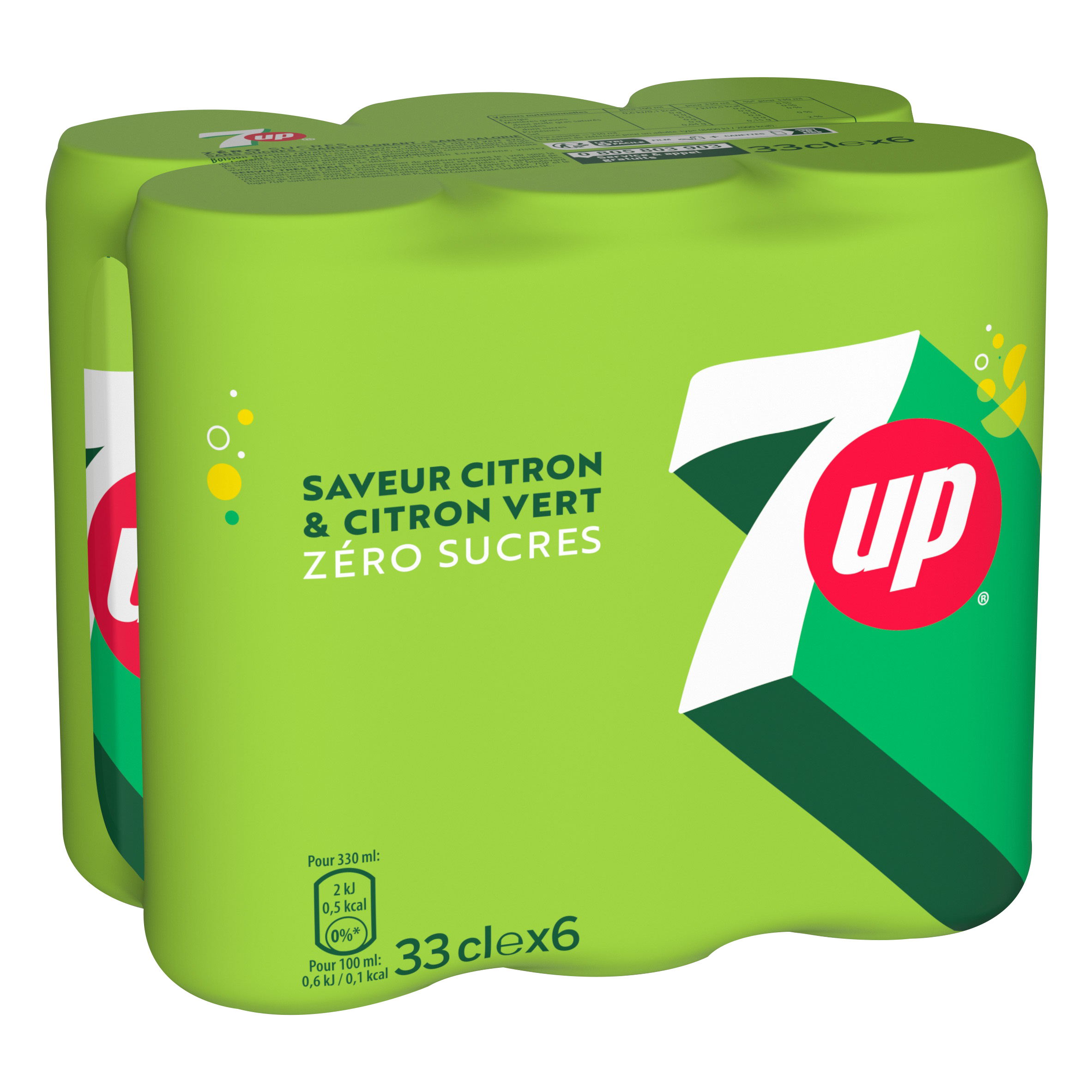 7UP SAVEUR CITRON & CITRON VERT ZERO SUCRES OU PEPSI ZERO SUCRES