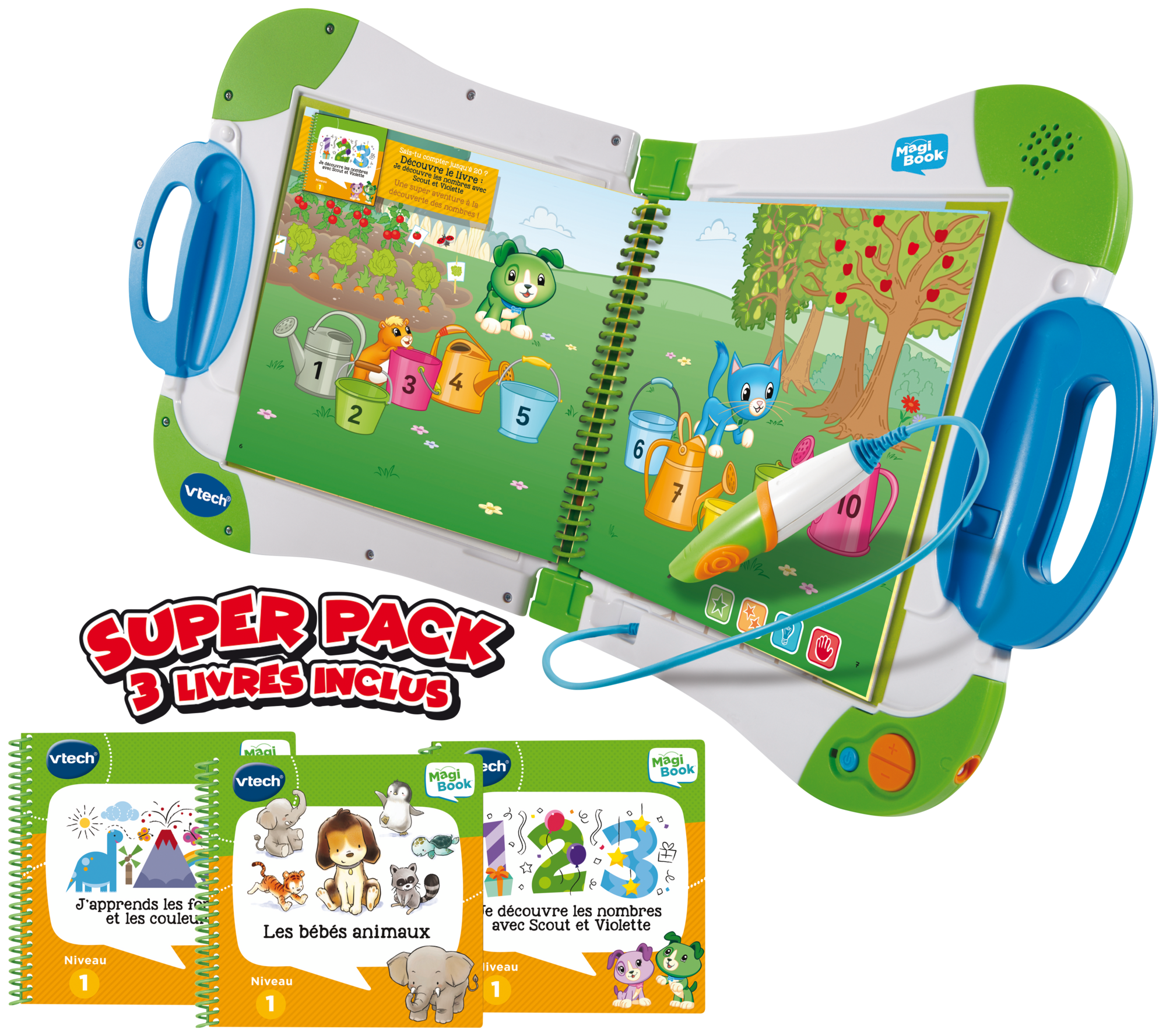 Super pack Magibook + 3 livres jeux