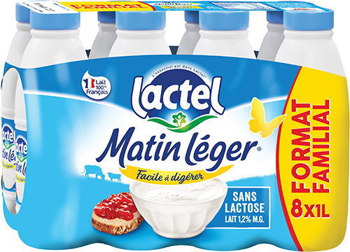 LAIT UHT MATIN LÉGER 
SANS LACTOSE
1,2 % Mat.Gr.