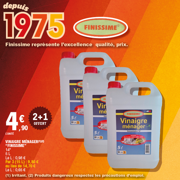 VINAIGRE MÉNAGER(1)(2)