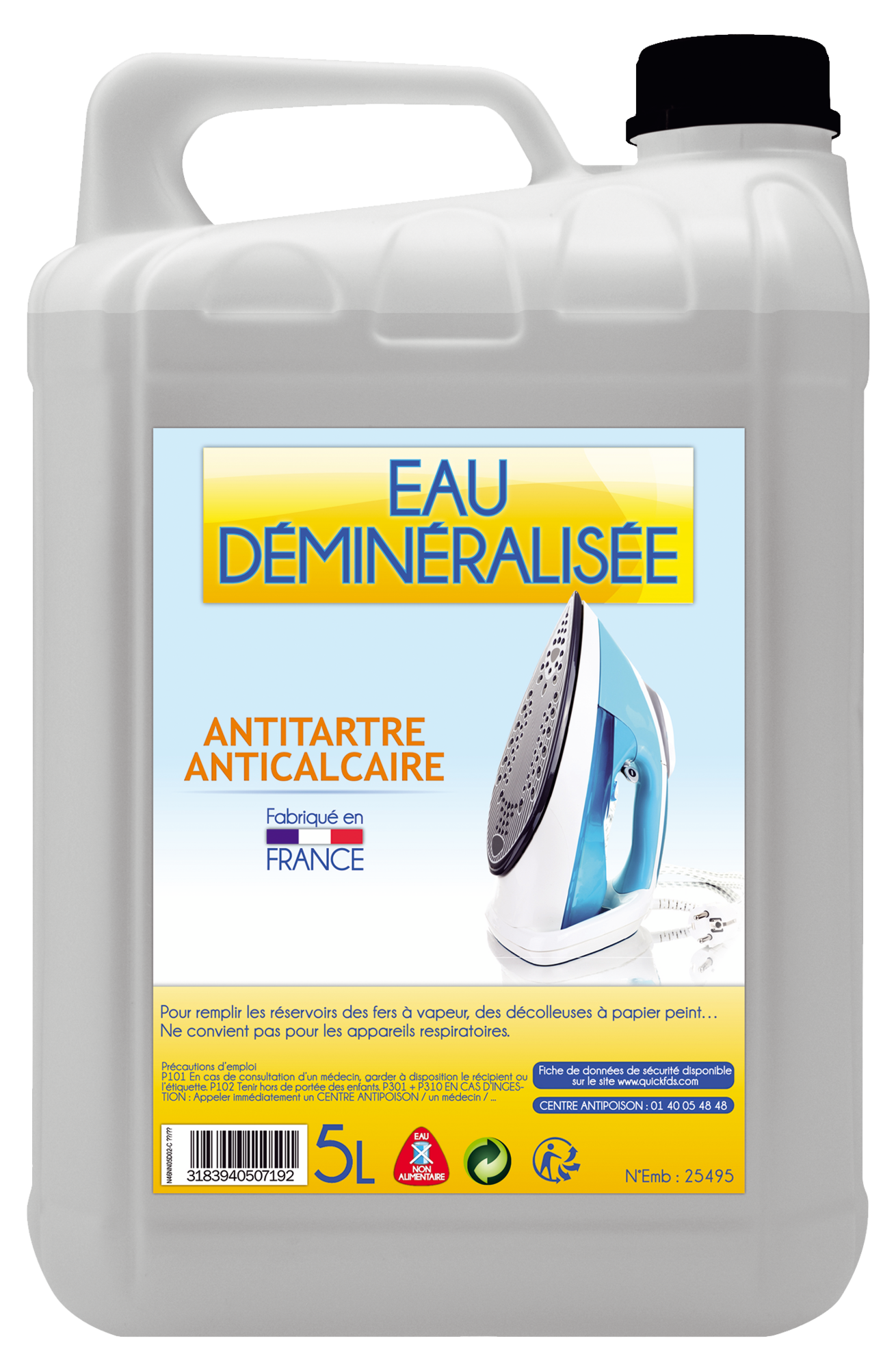 EAU DÉMINÉRALISÉE