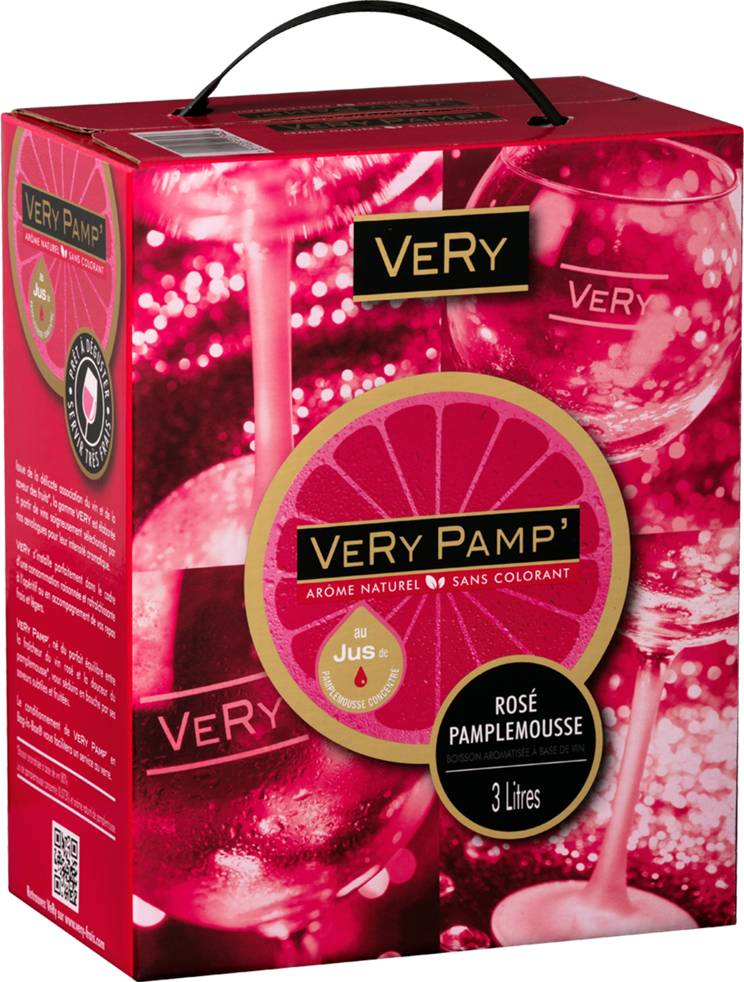 BOISSON À BASE DE VIN ROSÉ AROMATISÉE SAVEUR PAMPLEMOUSSE BIB 3L
