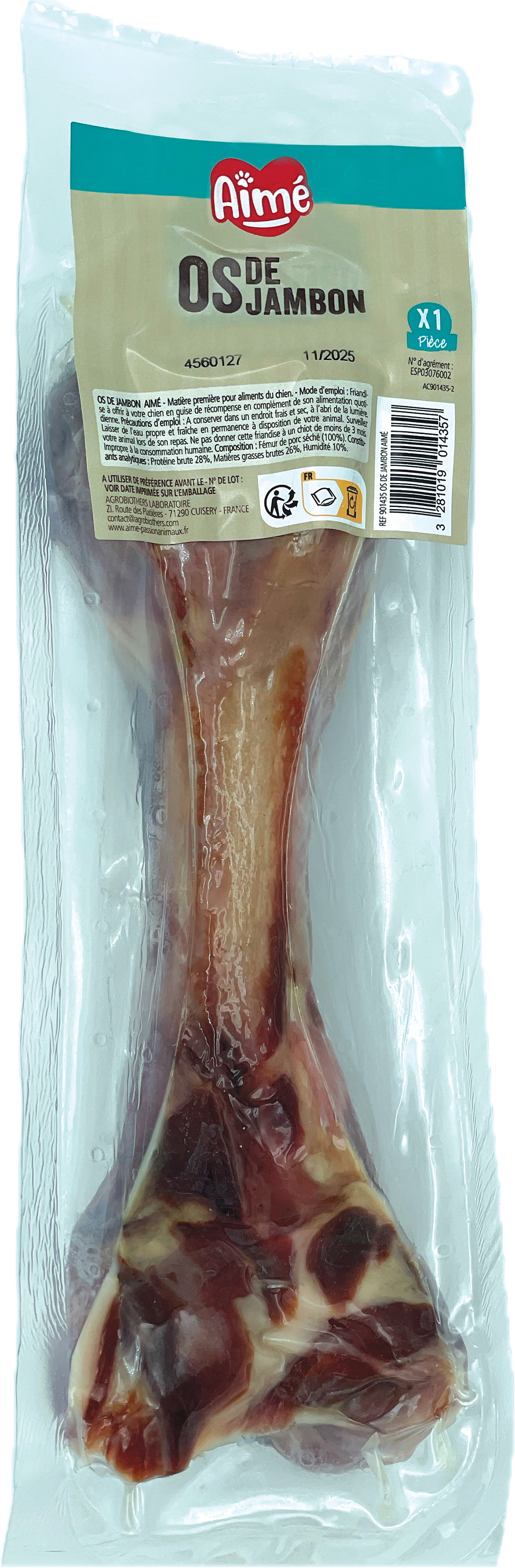 OS DE JAMBON FRIANDISE POUR CHIENS