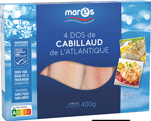 4 DOS DE CABILLAUD DE L'ATLANTIQUE SURGELÉS
