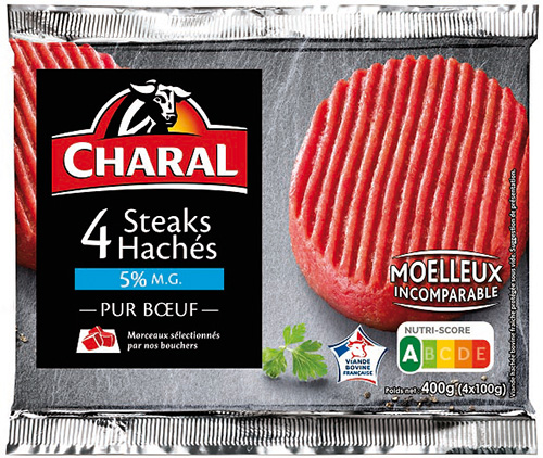 4 STEAKS HACHéS 5% MAT.GR.