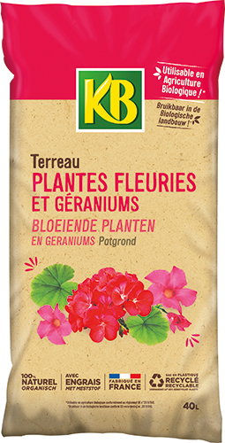 TERREAU PLANTES FLEURIES ET GÉRANIUMS