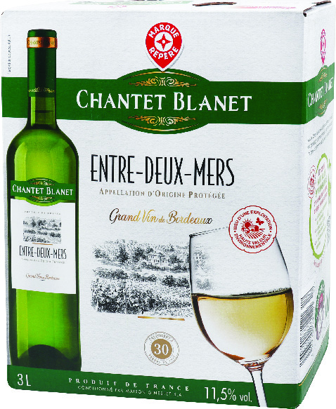 A.O.P(1) ENTRE-DEUX-MERS(2) CHANTET BLANET