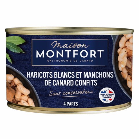 HARICOTS BLANCS ET MANCHONS DE CANARD CONFITS