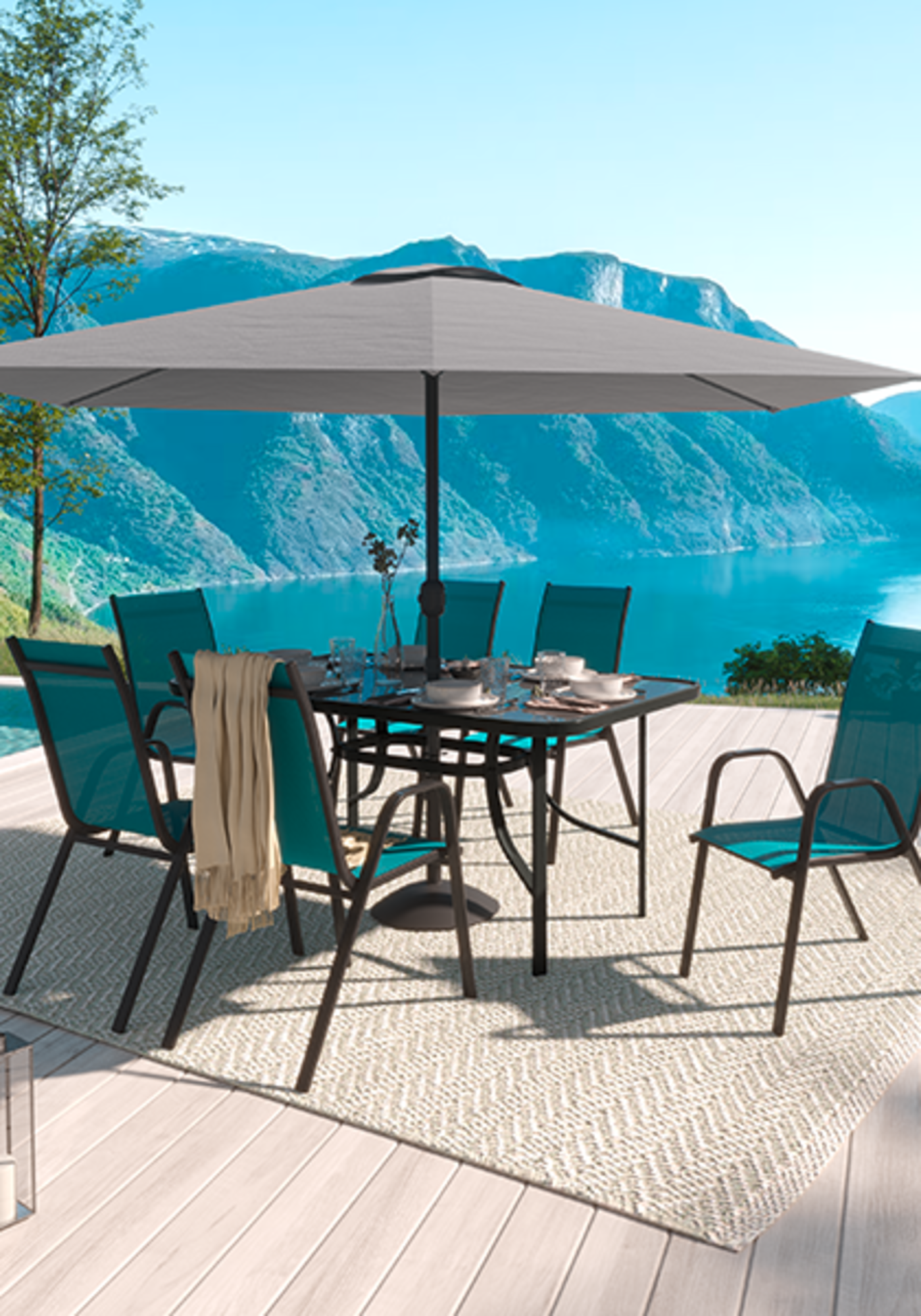 ENSEMBLE DÉJEUNER 8 PIÈCES