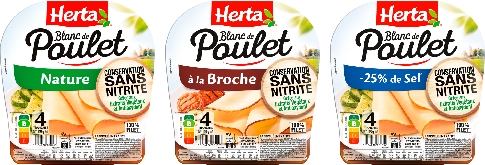 SUR LES PRODUITS PRÉSENTS EN MAGASIN DE LA GAMME HERTA VOLAILLE CONSERVATION SANS NITRITE.