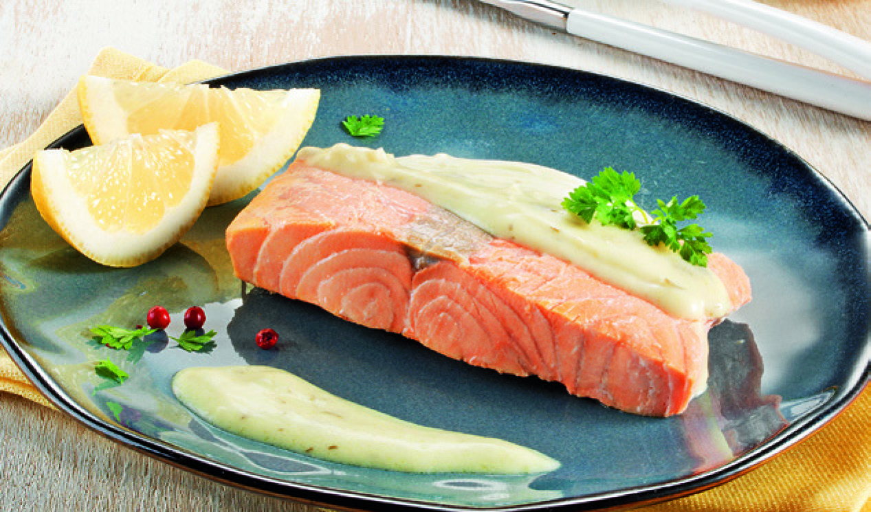 PAVÉ DE SAUMON SAUCE BEURRE BLANC CITRONNÉ