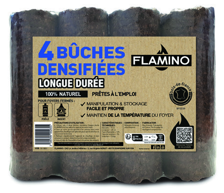BÛCHES DENSIFIÉES LONGUE DURÉE X4 *