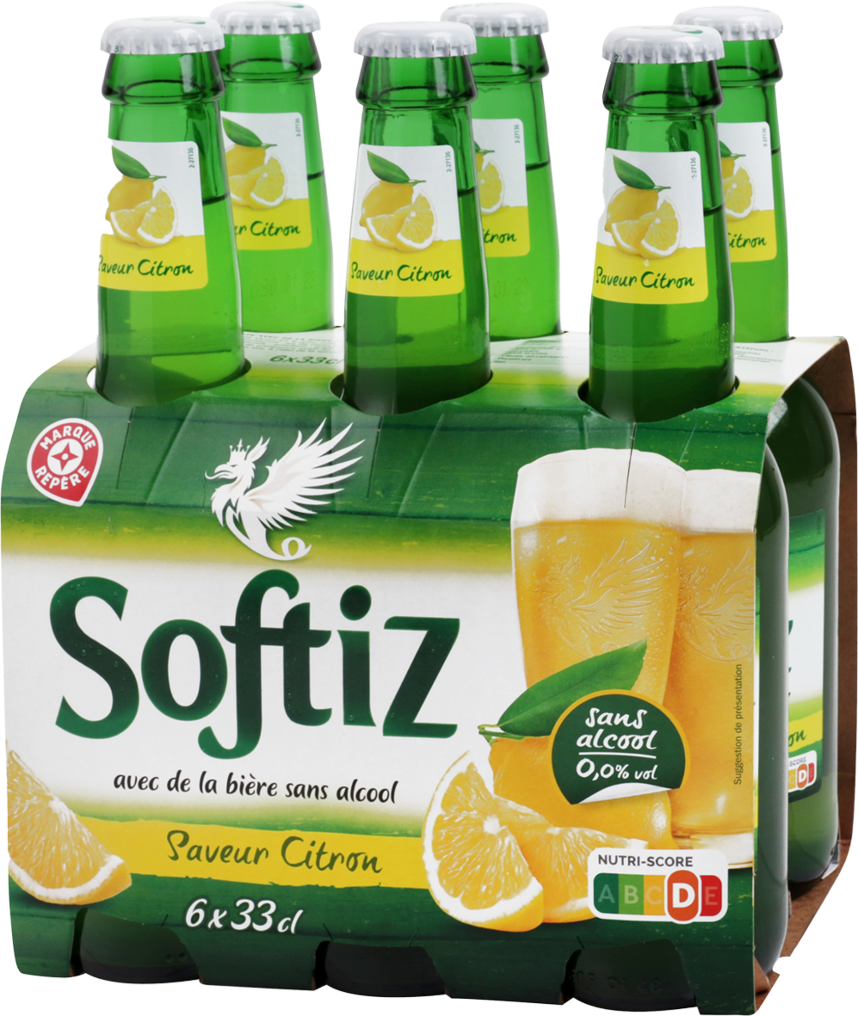 BIÈRE SANS ALCOOL SAVEUR CITRON "SOFTIZ"