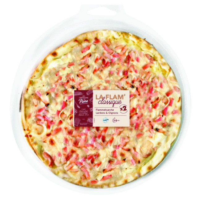FLAMMEKUECHE LARDONS-OIGNONS