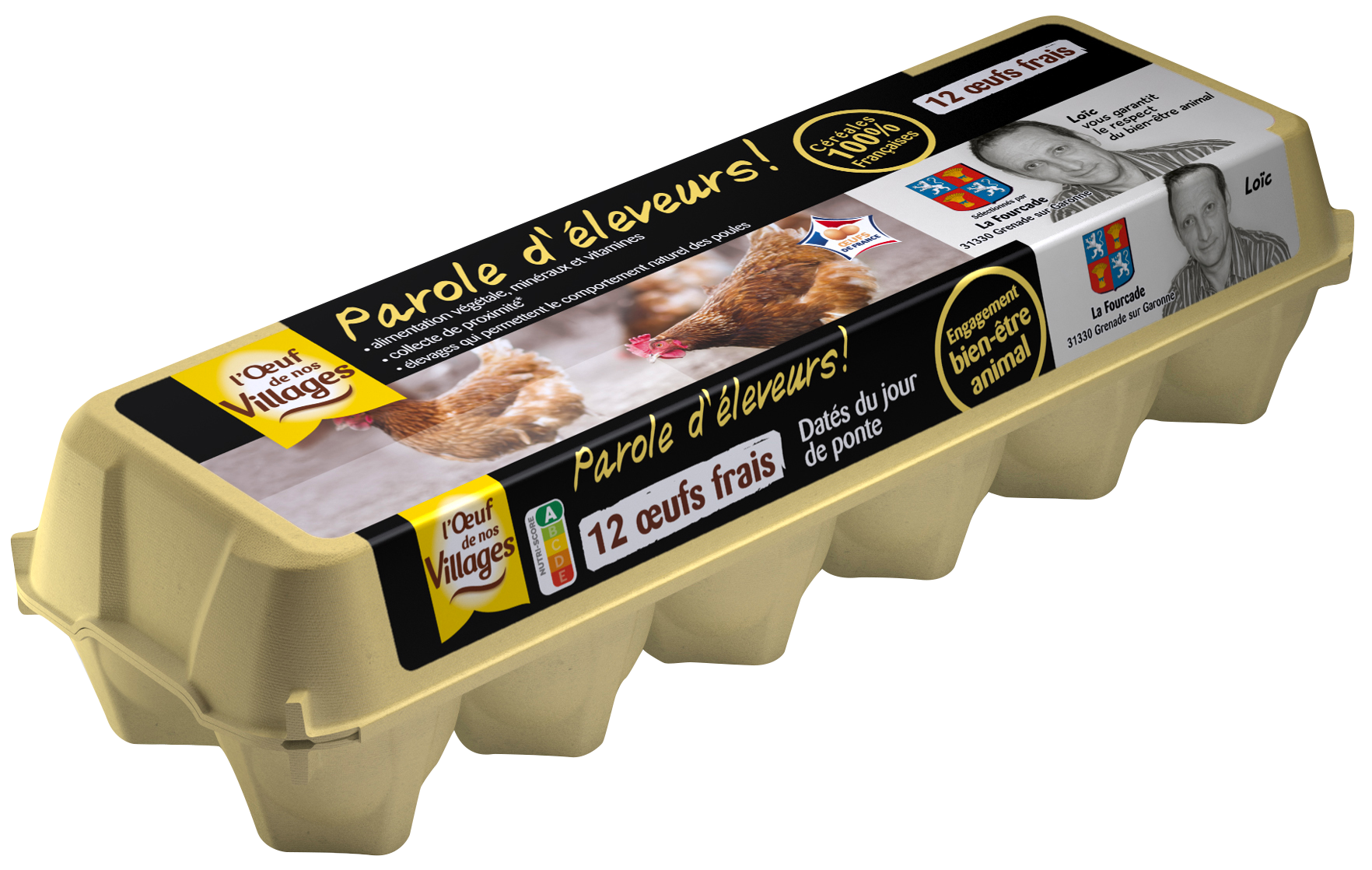 OEUFS DE POULES ÉLEVÉES AU SOL X12 PAROLE D’ÉLEVEURS