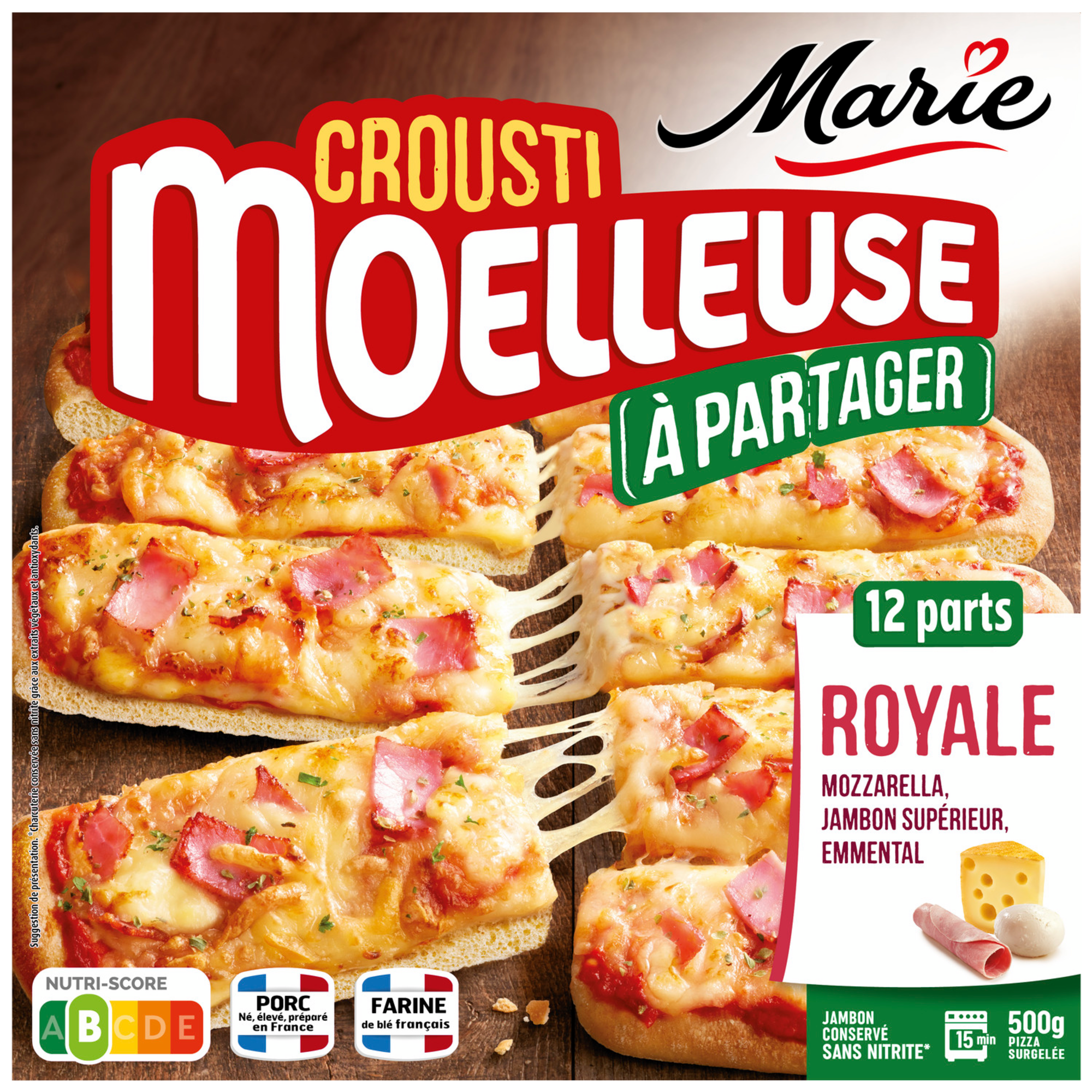 Pizza crousti moelleuse à partager royale surgelée