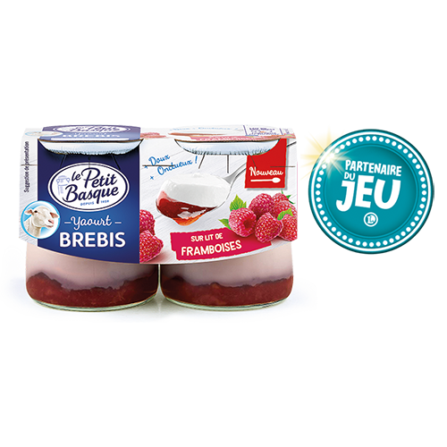 YAOURT AU LAIT DE BREBIS SUR LIT DE FRAMBOISES